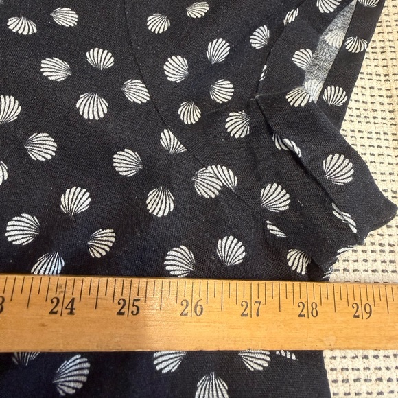 🎯60% OFF! Ava & Viv Woman’s Black and White Linen Blend Seashell Pattern - Picture 4 of 8